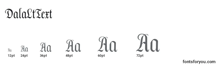 DalaLtText Font Sizes