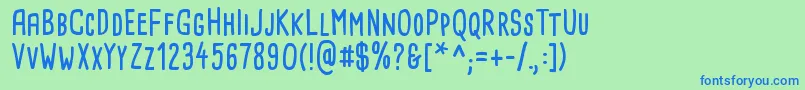 CardenioModernBold Font – Blue Fonts on Green Background