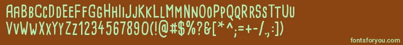 CardenioModernBold Font – Green Fonts on Brown Background