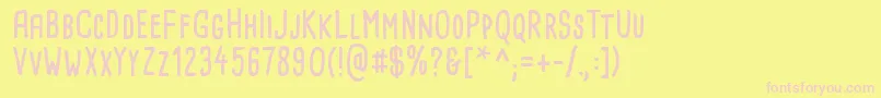 CardenioModernBold Font – Pink Fonts on Yellow Background