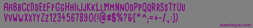Шрифт CardenioModernBold – фиолетовые шрифты на сером фоне