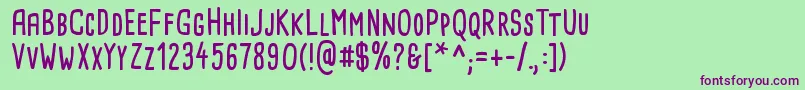 CardenioModernBold Font – Purple Fonts on Green Background