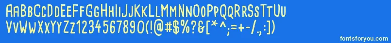 CardenioModernBold Font – Yellow Fonts on Blue Background