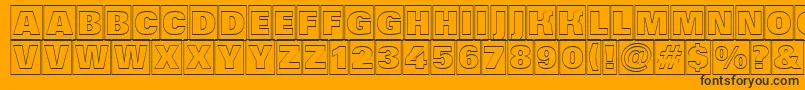 Grotic6 Font – Black Fonts on Orange Background