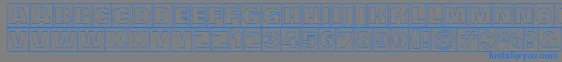 Grotic6 Font – Blue Fonts on Gray Background