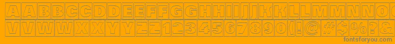Grotic6 Font – Gray Fonts on Orange Background