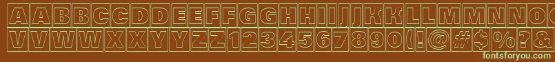 Grotic6 Font – Green Fonts on Brown Background