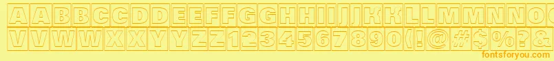 Grotic6 Font – Orange Fonts on Yellow Background