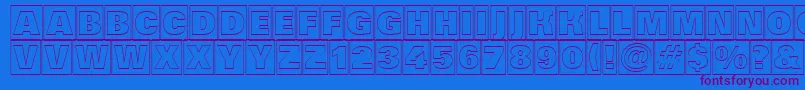 Grotic6 Font – Purple Fonts on Blue Background
