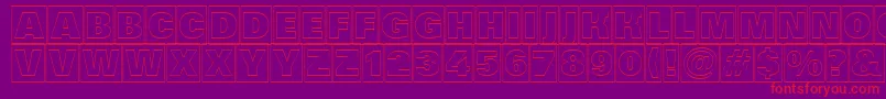 Grotic6 Font – Red Fonts on Purple Background