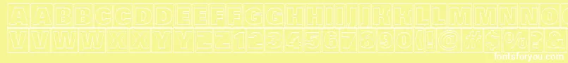 Grotic6 Font – White Fonts on Yellow Background