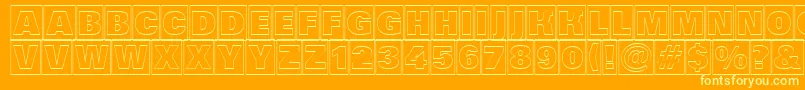 Grotic6 Font – Yellow Fonts on Orange Background
