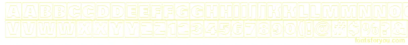 Grotic6 Font – Yellow Fonts on White Background