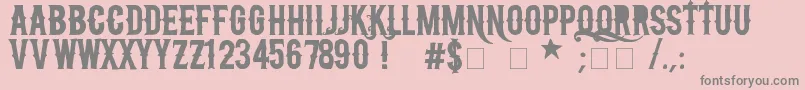 フォントNFcCreactivo2008 – ピンクの背景に灰色の文字