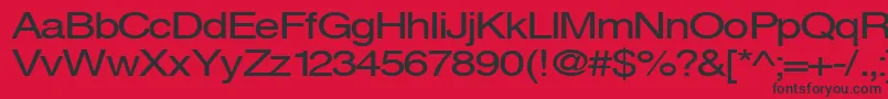 Sveningsson Font – Black Fonts on Red Background