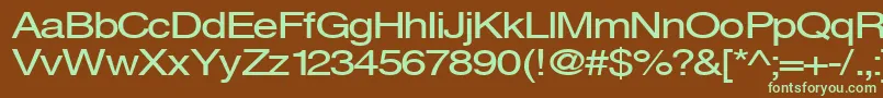 Sveningsson-fontti – vihreät fontit ruskealla taustalla