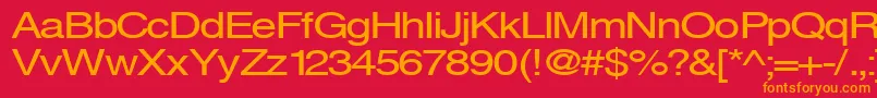 Sveningsson Font – Orange Fonts on Red Background