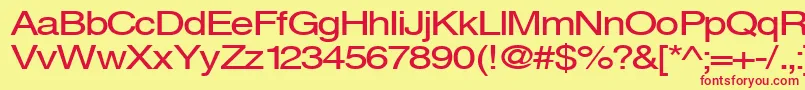 Sveningsson-fontti – punaiset fontit keltaisella taustalla