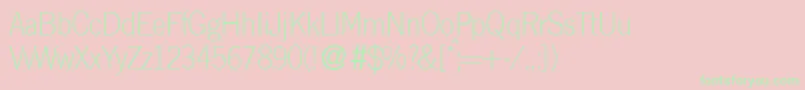 L730SansRegular Font – Green Fonts on Pink Background