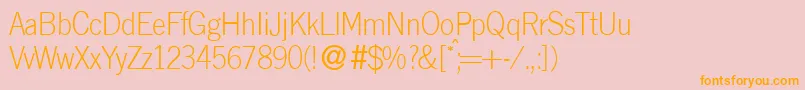 L730SansRegular Font – Orange Fonts on Pink Background