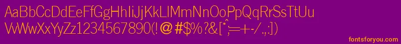 L730SansRegular Font – Orange Fonts on Purple Background