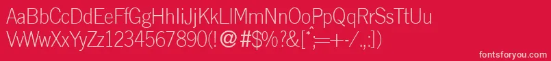 L730SansRegular Font – Pink Fonts on Red Background