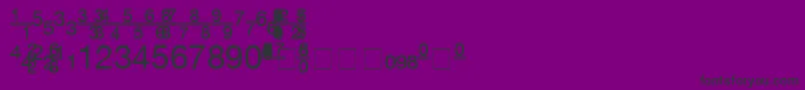 Шрифт ContextFractionsSsiFractions – чёрные шрифты на фиолетовом фоне