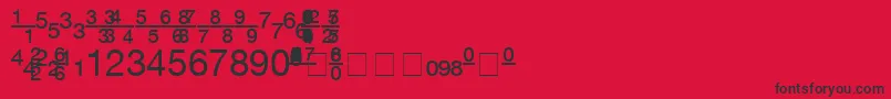 fuente ContextFractionsSsiFractions – Fuentes Negras Sobre Fondo Rojo