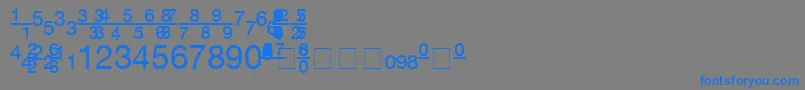 Czcionka ContextFractionsSsiFractions – niebieskie czcionki na szarym tle