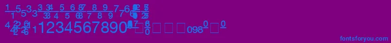 ContextFractionsSsiFractions Font – Blue Fonts on Purple Background