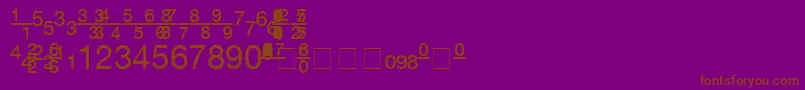 ContextFractionsSsiFractions Font – Brown Fonts on Purple Background