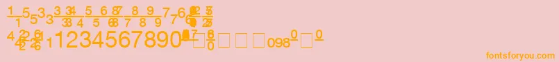 Czcionka ContextFractionsSsiFractions – pomarańczowe czcionki na różowym tle