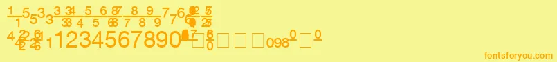 Шрифт ContextFractionsSsiFractions – оранжевые шрифты на жёлтом фоне
