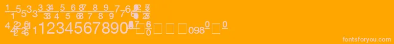 Шрифт ContextFractionsSsiFractions – розовые шрифты на оранжевом фоне