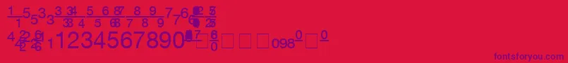 ContextFractionsSsiFractions Font – Purple Fonts on Red Background