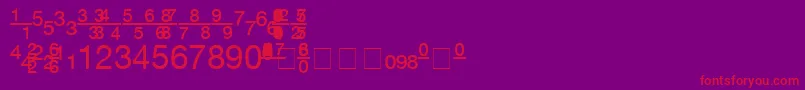 ContextFractionsSsiFractions Font – Red Fonts on Purple Background