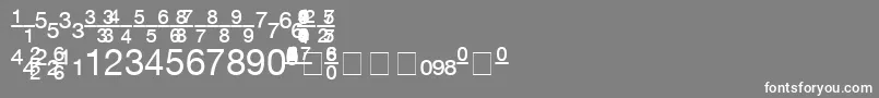 フォントContextFractionsSsiFractions – 灰色の背景に白い文字