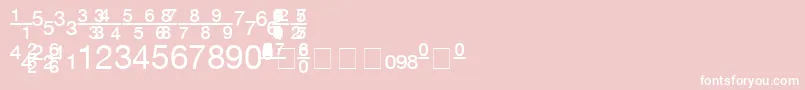 Шрифт ContextFractionsSsiFractions – белые шрифты на розовом фоне