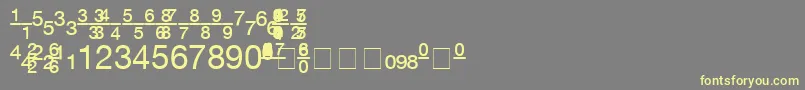 ContextFractionsSsiFractions Font – Yellow Fonts on Gray Background