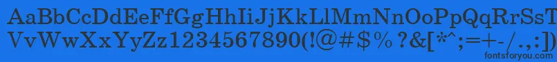 SchoolbookcttRegular Font – Black Fonts on Blue Background