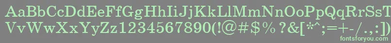 SchoolbookcttRegular Font – Green Fonts on Gray Background
