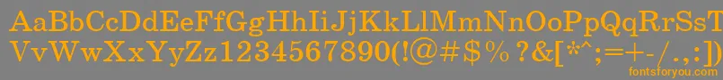 SchoolbookcttRegular Font – Orange Fonts on Gray Background