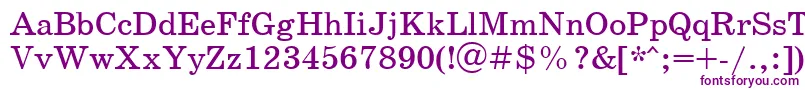 SchoolbookcttRegular Font – Purple Fonts on White Background