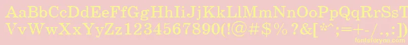 SchoolbookcttRegular Font – Yellow Fonts on Pink Background