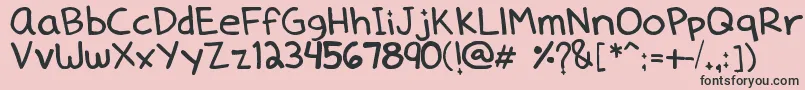 Dennedelica Font – Black Fonts on Pink Background