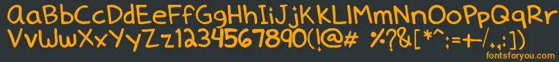 Dennedelica Font – Orange Fonts on Black Background