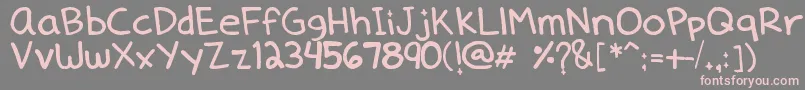 Dennedelica Font – Pink Fonts on Gray Background