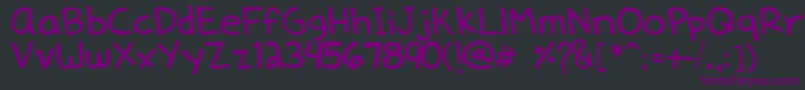 Dennedelica Font – Purple Fonts on Black Background