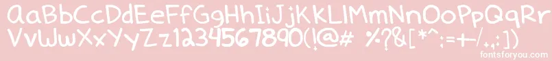 Dennedelica Font – White Fonts on Pink Background