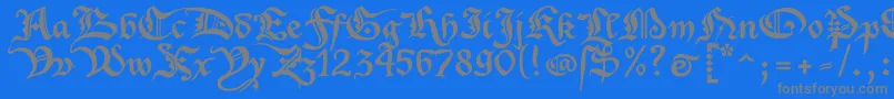 フォントXenippa – 青い背景に灰色の文字